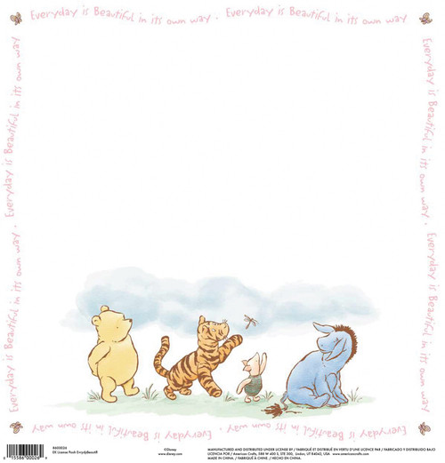 25 Pack - EK Disney Single-Sided Cardstock 12"X12"-Pooh Everyday Beautiful - DIS12-026