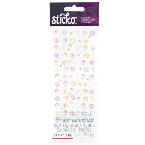 6 Pack - Sticko Tiny Stickers-Unicorn - 86TS-72 - 015586000726