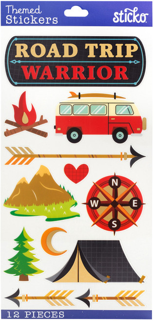 Sticko Tiny Stickers-Road Trip Warrior - 8600126 - 015586001266