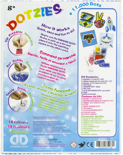 Diamond Dotz DOTZIES Diamond Art Variety Kit 6 Projects-Blue - DTZ10002 Diamond Dotz DOTZIES Diamond Art Variety Kit 6 Projects-Blue - DTZ10002