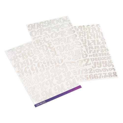 Sticko Alphabet Stickers-Silver Foil Funki Dori Large - 5290265