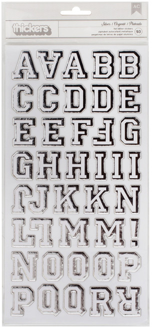 American Crafts Thickers Stickers-Silver Alphabet 93/Pkg - AB-TS3-76995 - 718813769952 American Crafts Thickers Stickers-Silver Alphabet 93/Pkg - AB-TS3-76995 - 718813769952