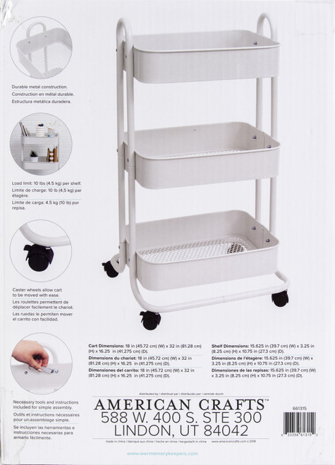 We R Storage Cart-Off White - WR661315 We R Storage Cart-Off White - WR661315