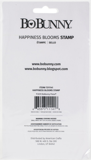 BoBunny Clear Stamps 4"X6"-Happiness Blooms - 7311141