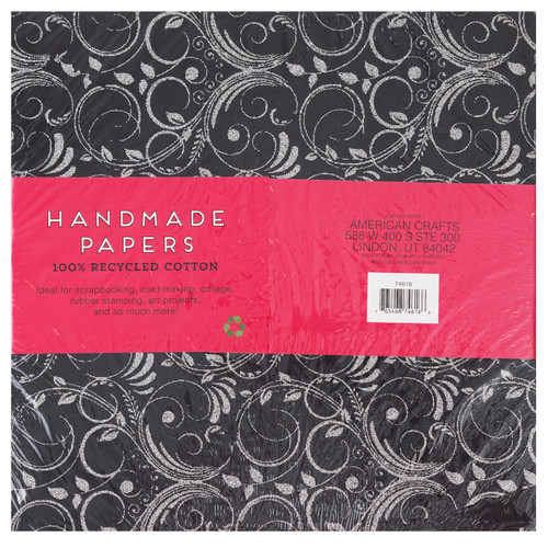 Colorbok Handmade Cardstock Pad 12"X12" 24/Pkg-Black & White - 74616