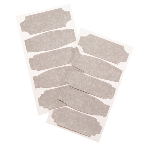 Sticko Flat Stickers-Medium Galvanized Labels, 10/Pkg - 5201586