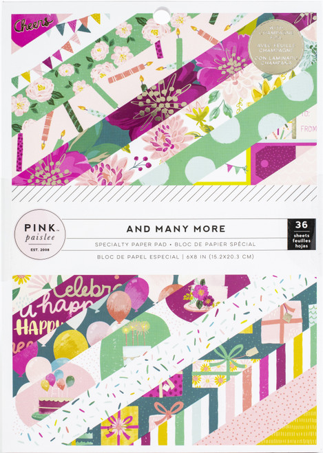 Pink Paislee Single-Sided Paper Pad 6"X8" 36/Pkg-And Many More - PP311049 - 718813110495