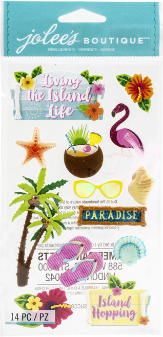 Jolee's Boutique Themed Embellishments 13/Pkg-Island Life - 8601490 - 015586014907