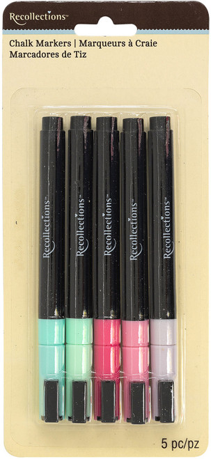 American Crafts Recollections Chalk Markers 5/Pkg-Spring - 99687 - 886946561399
