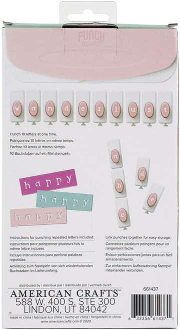 We R Word Punch Board-Lowercase - WR661437 We R Word Punch Board-Lowercase - WR661437