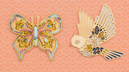 Jolee's Boutique Adhesive Laser-Cut Wood Embellishment-Bird - 8601834 Jolee's Boutique Adhesive Laser-Cut Wood Embellishment-Bird - 8601834