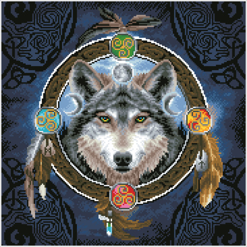 Diamond Dotz Diamond Art Kit 20.3"X20.3"-Celtic Wolf Guide - DD12049 - 4895225913169 Diamond Dotz Diamond Art Kit 20.3"X20.3"-Celtic Wolf Guide - DD12049 - 4895225913169