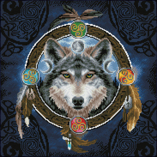 Diamond Dotz Diamond Art Kit 20.3"X20.3"-Celtic Wolf Guide - DD12049 Diamond Dotz Diamond Art Kit 20.3"X20.3"-Celtic Wolf Guide - DD12049