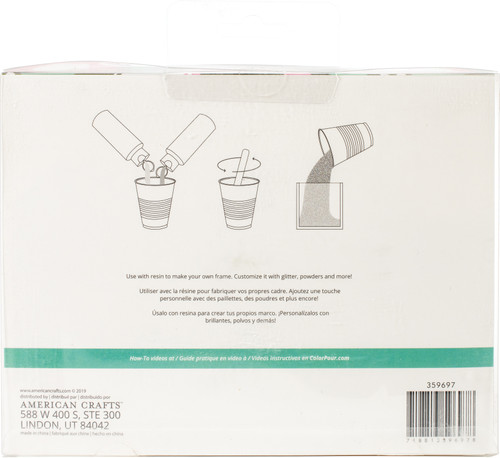 American Crafts Color Pour Resin Mold 2/Pkg-Frame - 359697 American Crafts Color Pour Resin Mold 2/Pkg-Frame - 359697