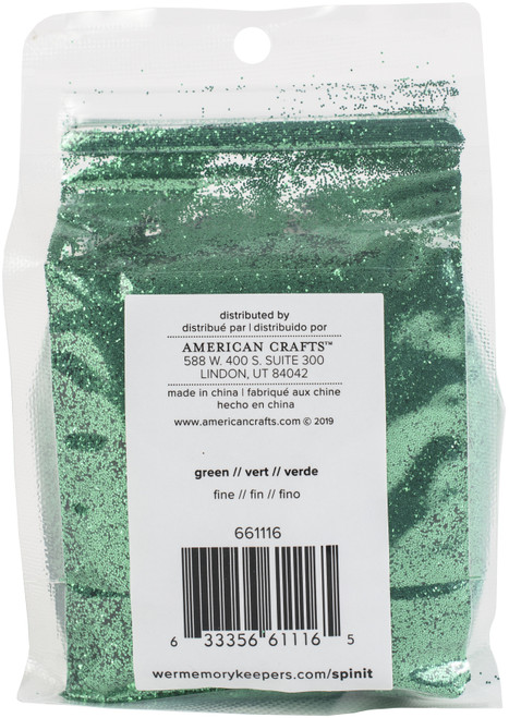 We R Memory Keepers Spin It Extra Fine Glitter 10oz-Green - WREXFGL-165