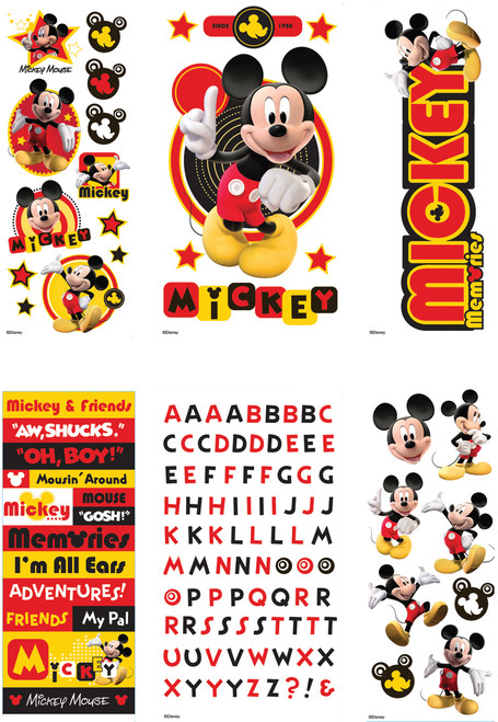 EK Disney Value Sticker Set - 4 Dimensional & 2 Flat Sheets-Mickey - E5380005 - 015586844610