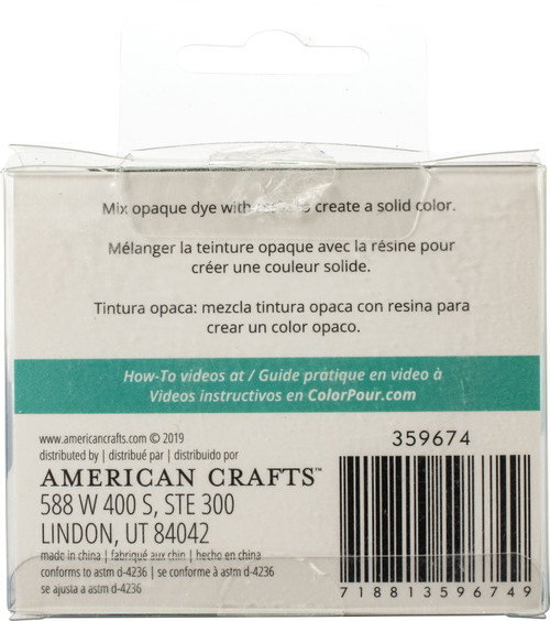 American Crafts Color Pour Resin Dyes .3oz 4/Pkg-Opaque - Cool - CPRDYE1-59674 American Crafts Color Pour Resin Dyes .3oz 4/Pkg-Opaque - Cool - CPRDYE1-59674