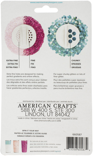 3 Pack - We R Spin It Glitter Bottles 2/Pkg-Empty - WR660587 3 Pack - We R Spin It Glitter Bottles 2/Pkg-Empty - WR660587