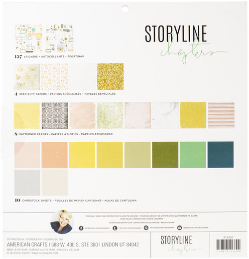 Heidi Swapp Storyline Chapters Project Pad 12"X12"-179 Pieces - HS315330