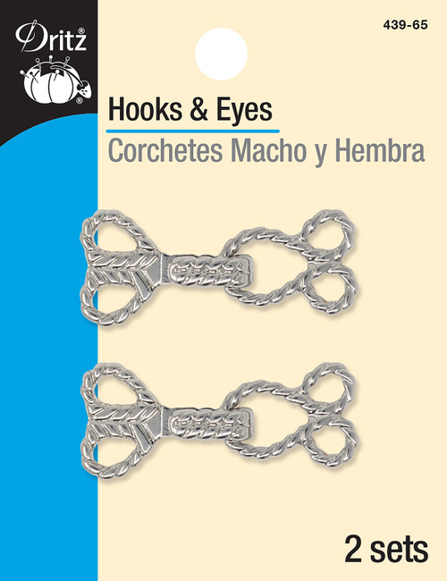 6 Pack - Dritz Hooks & Eyes - Ropes 2/Pkg-Nickel - 439-65 - 072879297645
