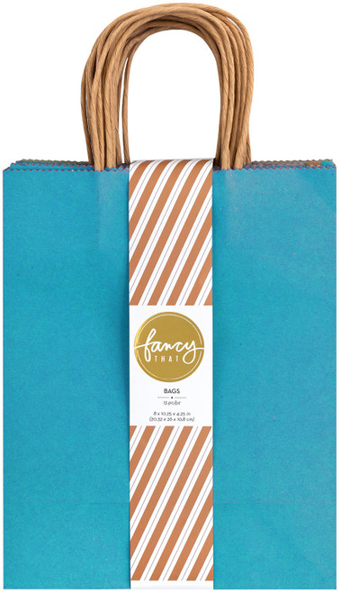 American Crafts Fancy That Medium Gift Bags 8"X10.25" 13/Pkg-Jewel Tones-Blue,Magenta,Purple - ACGIFTBG-93618 - 718813936187