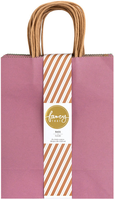 American Crafts Fancy That Kraft Bags 8"X10.25" 13 Pack-Pastel Tones-Pink,Purple,Blue,Green - ACGIFTBG-93622 - 718813936224