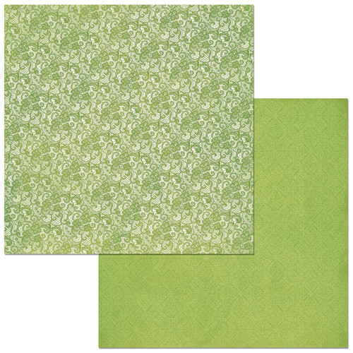 25 Pack - BoBunny Double Dot Lace Double-Sided Cardstock 12"X12"-Avocado - DOTLACE-10541