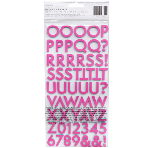 Dear Lizzy Here & Now Thickers Stickers 124/Pkg-Flip Flop Alphabet/Foam - DL356654