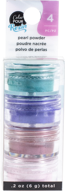 American Crafts Color Pour Resin Mix-Ins-Pearlescent Powder - Colors .4oz 4/Pkg - 359680 - 718813596800