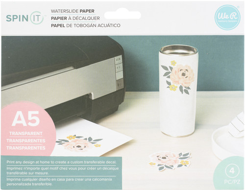 We R Spin It Water Slide Paper 8.5"X5.5"-Clear - WR661085 - 633356610854