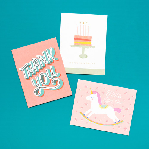 American Crafts Cards W/Envelopes 4.25"X5.5" 40/Box-Blank - All Occasion - 356509