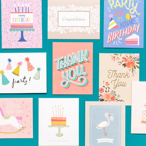 Boxed Cards - A2 (4.375"X5.75") 40 Cards & Envelopes-American Crafts - All Occasion - 356509