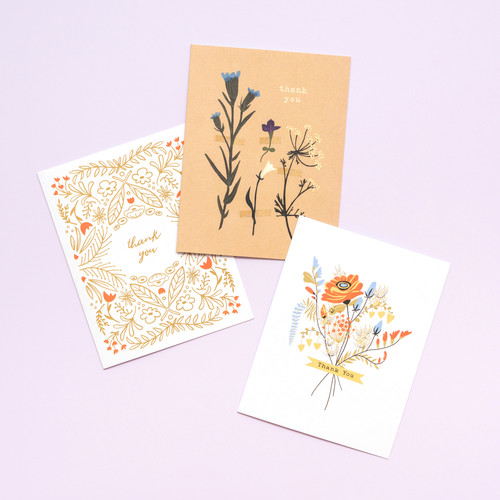 Boxed Cards - A2 (4.375"X5.75") 40 Cards & Envelopes-American Crafts - Thank You - 356510 Boxed Cards - A2 (4.375"X5.75") 40 Cards & Envelopes-American Crafts - Thank You - 356510