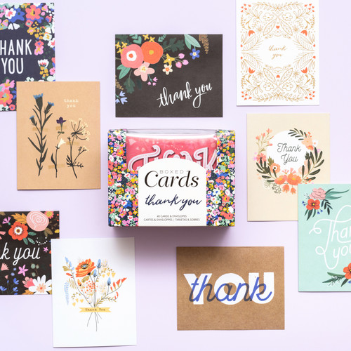 Boxed Cards - A2 (4.375"X5.75") 40 Cards & Envelopes-American Crafts - Thank You - 356510 Boxed Cards - A2 (4.375"X5.75") 40 Cards & Envelopes-American Crafts - Thank You - 356510