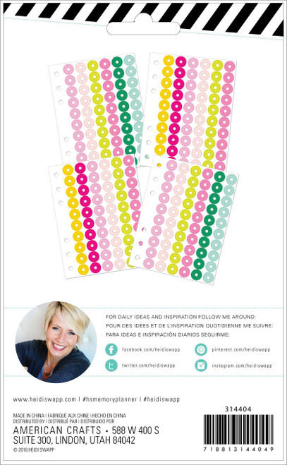 Heidi Swapp Memory Planner Reinforcer Stickers 240/Pkg-Color Fresh - HS314404 Heidi Swapp Memory Planner Reinforcer Stickers 240/Pkg-Color Fresh - HS314404
