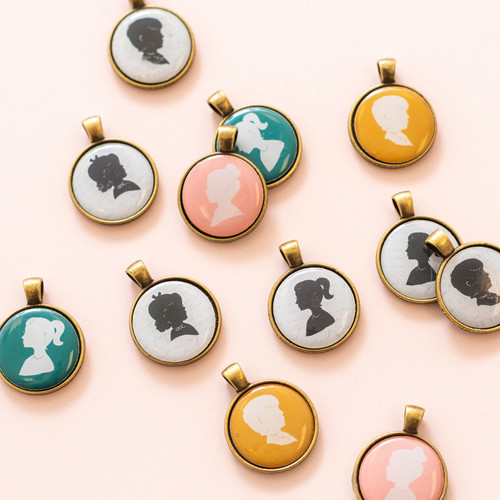 Maggie Holmes Heritage Charm Embellishments 6/Pkg-Epoxy & Metal - 350952