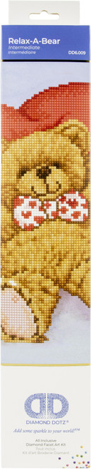 Diamond Dotz Diamond Art Kit 10.6"X13.8"-Relax-A-Bear - DD6009 - 4897073244839
