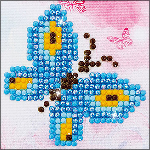 Diamond Dotz Starter Diamond Art Kit with Frame 3"X3"-Butterfly Sparkle - DDSF002 Diamond Dotz Starter Diamond Art Kit with Frame 3"X3"-Butterfly Sparkle - DDSF002