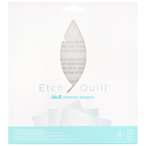We R Etch Quill Plastic Sheets 8"X8" 6/Pkg- - WR661151 - 633356611516