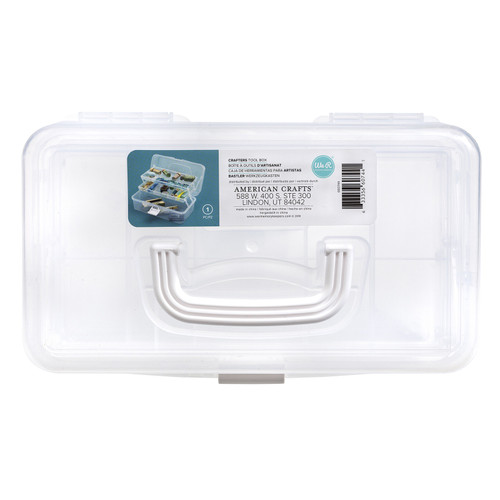 We R Craft Tool Box Translucent Plastic Storage-11.8"X6.7"X5.5" Case - WR660744 - 633356607441