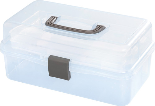 We R Craft Tool Box Translucent Plastic Storage-11.8"X6.7"X5.5" Case - WR660744