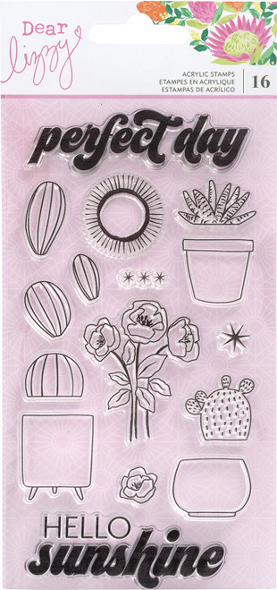 Dear Lizzy Here & Now Acrylic Stamps 16/Pkg- - DL356661 - 718813566612