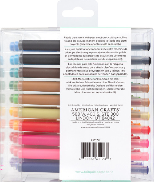 We R Memory Keepers Fabric Quill Permanent Pens 30/Pkg-Assorted Colors - WR661173
