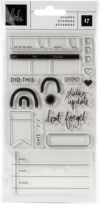Heidi Swapp Storyline Chapters Clear Stamps 17/Pkg- - HS315334 - 718813153348