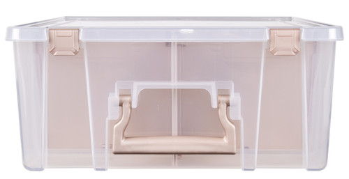 Artbin Super Satchel Double Deep W/Removable Dividers-Rose Gold Handle, Latch & Dividers - 6990RK