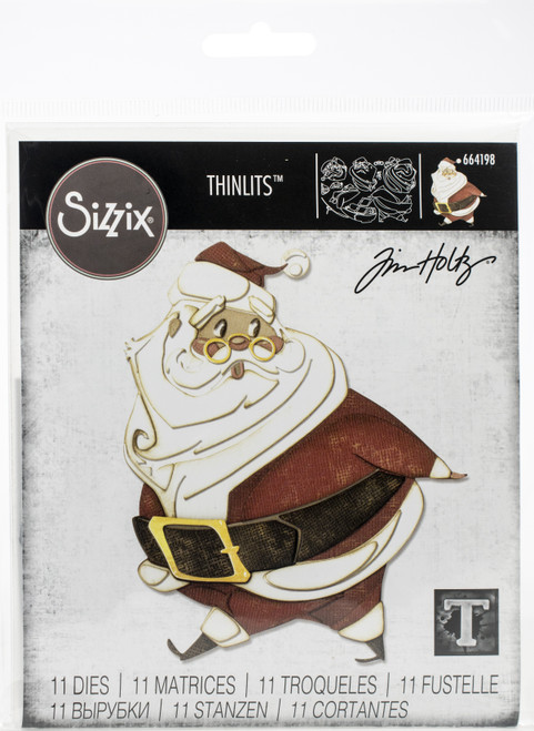 Sizzix Thinlits Dies By Tim Holtz-Jolly St. Nick - 664198
