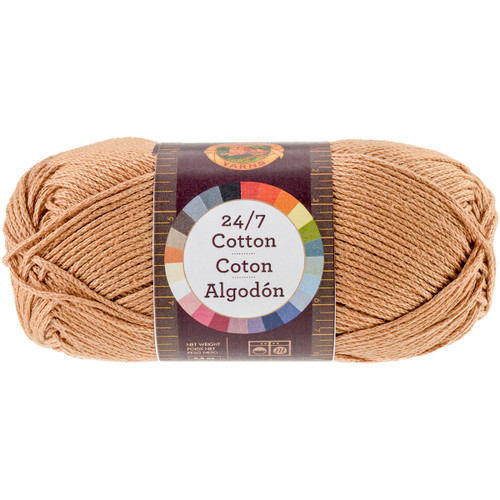 Lion Brand 24/7 Cotton Yarn-Camel - 761-124