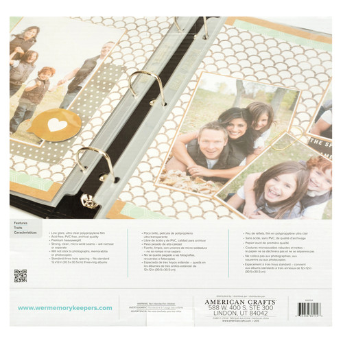 We R Ring Photo Sleeves 12"X12" 50/Pkg-(6) 4"X6" Pockets - WR660154
