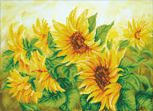 Diamond Dotz Diamond Art Kit 22.44"X16.14"-Hazy Daze Sunflowers - DD10023