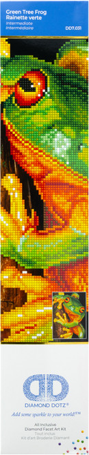 Diamond Dotz Diamond Art Kit 16.5"X12.6"-Green Tree Frog - DD7031 - 4897073249391